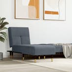 vidaXL Chaise longue fluweel donkergrijs, Huis en Inrichting, Banken | Sofa's en Chaises Longues, Verzenden, Nieuw