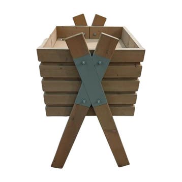 Presentatiebak 60x60x109 cm, hout, dubbele bodem, gebruikt -, Ophalen of Verzenden