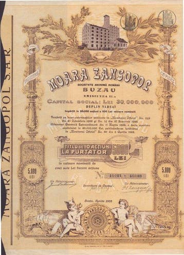 Roemenië. Moara Zangopol 5000 LEI 1933 (Zonder minimumprijs)