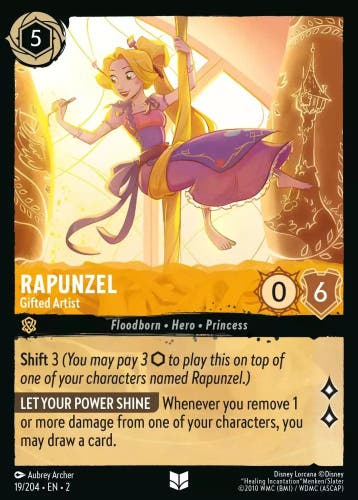 [19/204][S2] - RAPUNZEL - Gifted Artist Pet ENG FOIL [M/NM], Verzamelen, Disney, Verzenden, Nieuw