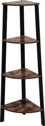 2dekans | VDD - hoekboekenkast - 34x34x125cm - kleur: zwart, Ophalen of Verzenden, Zo goed als nieuw