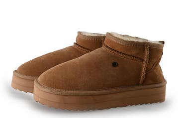Warmbat Enkellaarzen in maat 39 Cognac, Kleding | Dames, Schoenen, Overige kleuren, Verzenden, Lage of Enkellaarzen, Zo goed als nieuw