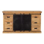 Dressoir Mangohout Milan 240 cm, Huis en Inrichting, Kasten | Dressoirs, Verzenden, Nieuw, Overige houtsoorten, Industriële meubels