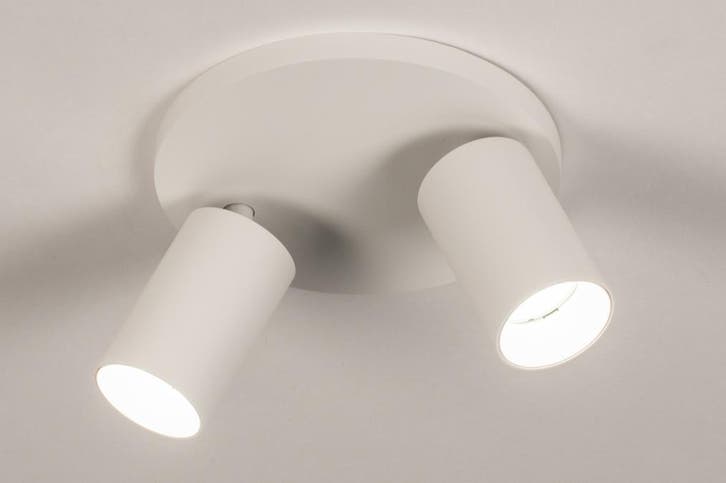 Rietveld Spots - Wit - Metaal, Aluminium, Huis en Inrichting, Lampen | Hanglampen, Verzenden