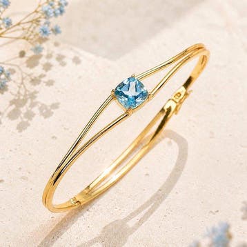 Zonder minimumprijs - Armband Zilver - Topaz -, Nieuw