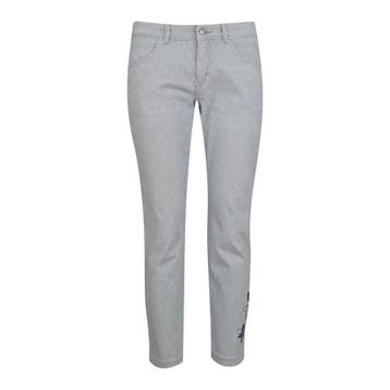 MAC • gestreepte Slim 7/8 bloom jeans • 36, Kleding | Dames, MAC, Verzenden, Nieuw, Blauw