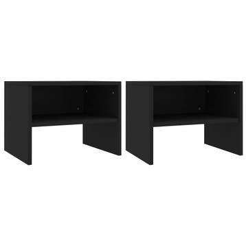 Bijzettafel set zwart 40cm | Tweedekansje | OP=OP, Huis en Inrichting, Gebruikt, Minder dan 45 cm, Ophalen of Verzenden, Minder dan 55 cm