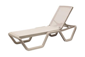 SCAB Vela ligbed taupe, Verzenden, Nieuw, Kunststof
