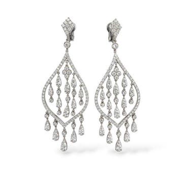Crivelli - Oorbellen - 18 karaat Witgoud - 8.00ct. tw., Nieuw