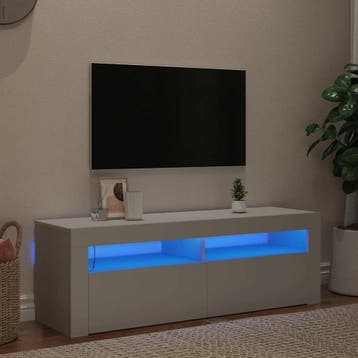 vidaXL Tv-meubel met LED-verlichting 120x35x40 cm wit, 100 tot 150 cm, Verzenden, Nieuw, Minder dan 100 cm