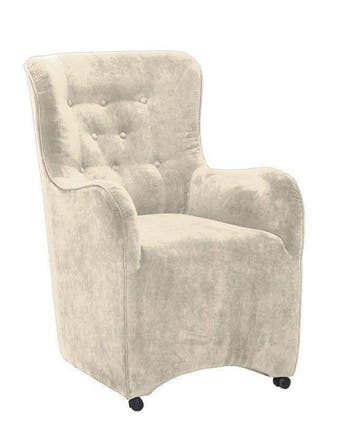 Eetkamerstoel Jennifer - eetkamerstoelen - Creme, Nieuw, Stof