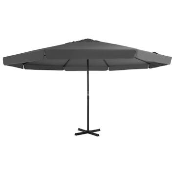 vidaXL Parasol met aluminium paal 500 cm antraciet, Verzenden, Nieuw, 1 tot 2 meter