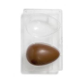 Chocolade Holvorm Half-Ei Glad (2x) 150x100mm, Verzenden, Nieuw