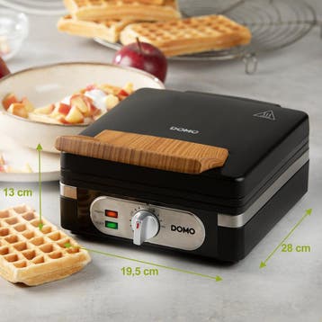 DOMO DO9275W Wafelijzer - XL wafels 4x7 - Belgische Wafels -, Ophalen of Verzenden, Zo goed als nieuw