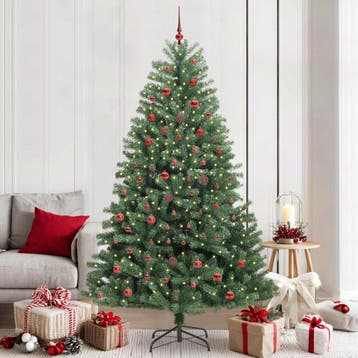 vidaXL Kunstmatige Inklapbare Kerstboom Groen 210 cm PVC en, Verzenden, Nieuw
