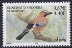 Frans Andorra - 2001 - Vogel - Postfris, Verzenden, Overige landen, Postfris