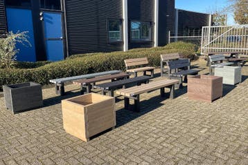 Rockwood® Plantenbak Zwaar Kunststof - Ural Black 0.60m, Tuin en Terras, Overige Tuin en Terras, Ophalen of Verzenden, Nieuw