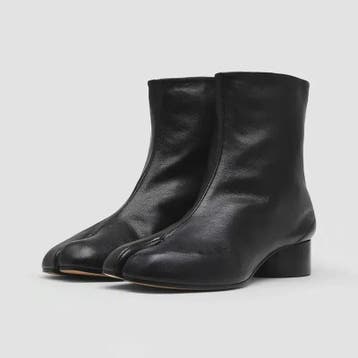 Luxe Dames Enkellaarsjes met Split Toe - Echt Leer, Lage Hak, Verzenden, Nieuw