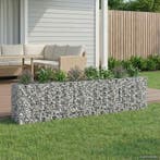 vidaXL Gabion Verhoogd Bed 2 pcs Zilver 330 x 50 x 80 cm, Verzenden, Nieuw, IJzer