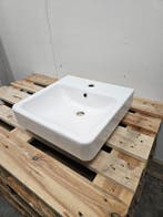 Wastafel 45 x 45 cm keramiek 1 kraangat, Doe-het-zelf en Verbouw, Sanitair, Ophalen of Verzenden, Nieuw, Bad