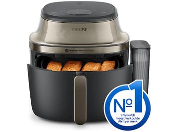 Philips -   5000 Steam - Friteuse Zwart 72 Kg 2000 W, Verzenden, Nieuw, Airfryer