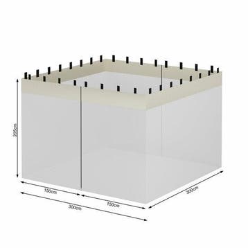 El Jardin - Paviljoen - Insectennet - 300x300 Gaas - Beig..., Verzenden, Nieuw