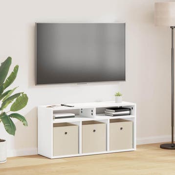 vidaXL Laagkast met lade Wit 87 x 27,5 x 43 cm, Huis en Inrichting, Kasten | Televisiemeubels, Verzenden, Nieuw, 50 tot 100 cm