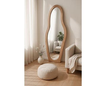 Vloerspiegel Brix Olivia organisch 200 cm - Almond, Ophalen of Verzenden, Nieuw