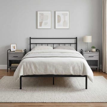 vidaXL Nachtkastje 2 st Grijs Sonoma 40 x 30 x 50 cm Bewerkt, Huis en Inrichting, Minder dan 45 cm, Verzenden, Nieuw, Minder dan 55 cm