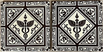 Tegel (2) - Minton - 1910-1920, Antiek en Kunst