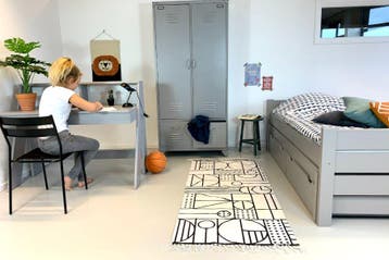 Rockwood® Tienerbed Combi Grey met  twee lattenbodems, Ophalen of Verzenden, Nieuw