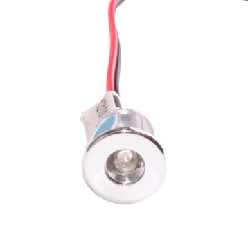 Inbouwspot Mini Chroom 18mm Blauw Licht, Caravans en Kamperen, Ophalen of Verzenden, Nieuw