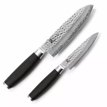 Yaxell Taishi – 2-delige Messenset – Santokumes 16,5 cm, Ophalen of Verzenden, Nieuw, Rvs of Chroom