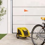 vidaXL Hondenfietstrailer oxford stof en ijzer geel, Verzenden, Nieuw