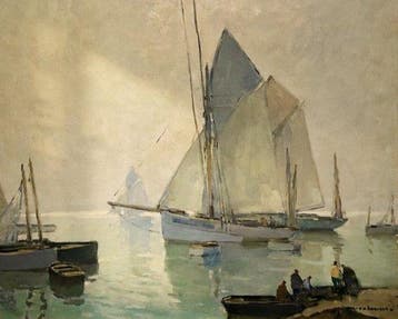 Henri Maurice Cahours (1899-1974) - Ruhige See, Antiek en Kunst