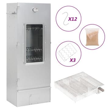 vidaXL BBQ-rookoven met koude rookgenerator gegalvaniseerd, Tuin en Terras, Verzenden, Nieuw