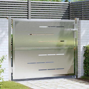 vidaXL Tuinpoort 85 x 70 cm Roestvrij staal zilver, Tuin en Terras, Tuinpoorten, Verzenden, Nieuw