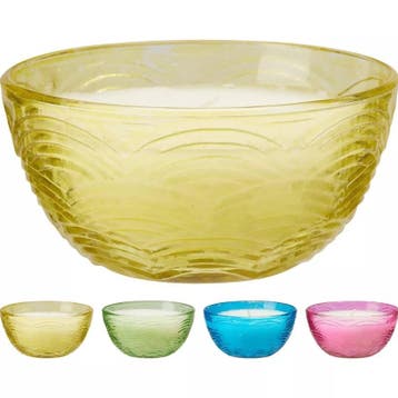 Citronella kaars in glazen kom set van 2 stuks Geel, Verzenden, Nieuw