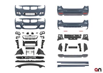 M-Pakket Sport look Uitlaat L+R BMW 3 Serie F34 GT B2592, Nieuw, Voor, BMW, Bumper