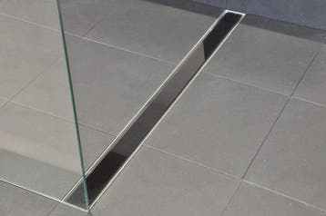 Glasrooster zwart 80x7 tbv RVS douchegoot, Verzenden, Nieuw