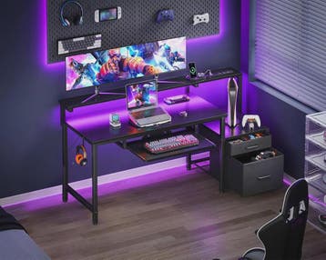 Coleshome Gaming Bureau met Ingebouwde Stopcontacten, Monito, Verzenden, Nieuw
