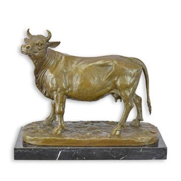 sculptuur, Elegant Bronze Sculpture of a Cow – after I., Antiek en Kunst