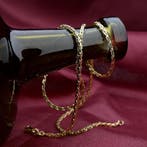 Gouden fantasieschakel ketting, Ophalen of Verzenden, Gebruikt, Overige kleuren, Goud