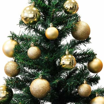 Christmas Gifts Kerstballen Set - Goud - Kunststof - Ø6 c.., Diversen, Kerst, Ophalen of Verzenden, Nieuw