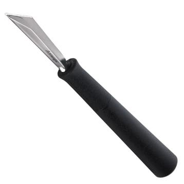 Triangle V-vormig Kerf- en Decoreermesje – 14 cm – Zwart, Nieuw, Ophalen of Verzenden, Rvs of Chroom, Vaatwasserbestendig