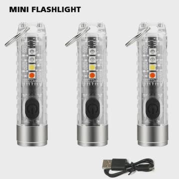 Compacte Mini Zaklamp met Type-C Opladen, Magnetisch & Water, Verzenden, Nieuw