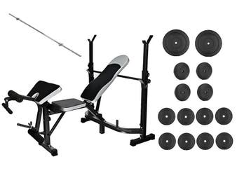 Fitness Halterbank Set 165cm | Premium | OP=OP, Sport en Fitness, Fitnessapparatuur, Rug, Krachtstation, Nieuw, Ophalen of Verzenden