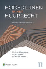 Hoofdlijnen in het huurrecht 9789013172652, Verzenden, Zo goed als nieuw