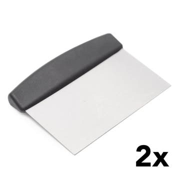 HCB RVS Deegschraper Schraper 15,5 cm - set van 2, Verzenden