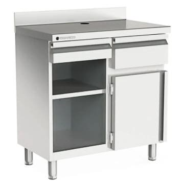 Koffiewerkbank | S-LINE | RVS | Draaideur + Afkloplade +, Verzenden, Nieuw in verpakking